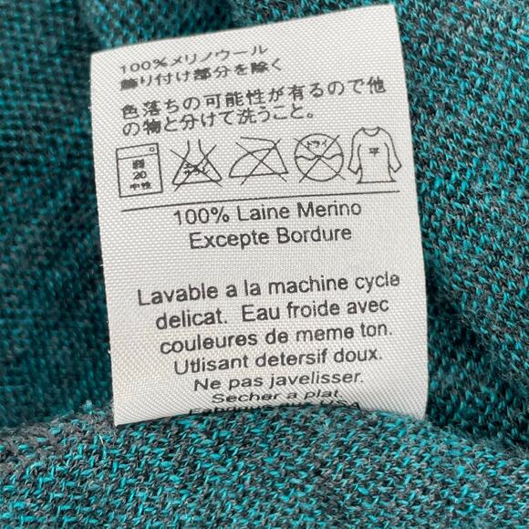 Ibex Merino Wool Zip Up Cardigan Light Sweater Top Grey Plaid Argyle Size S FLAW - Picture 8 of 11